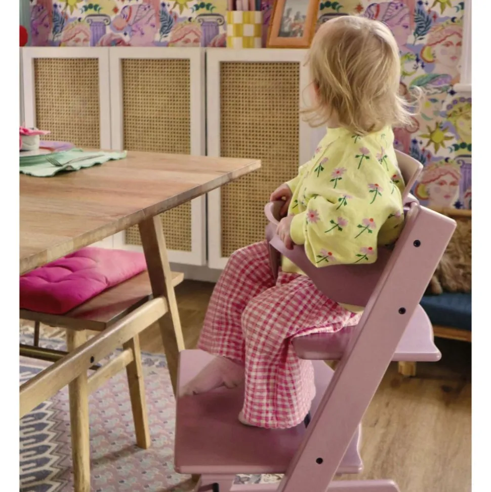 Pack chaise haute tripp trapp mauve et son baby set