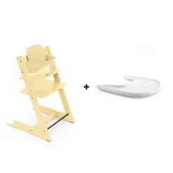 Pack chaise haute tripp trapp gris tempête et son baby set