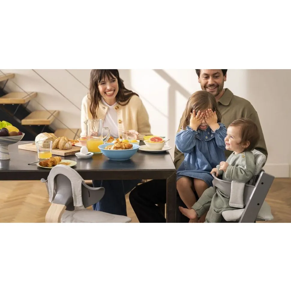 Pack chaise haute tripp trapp hetre wild wood + newborn gris