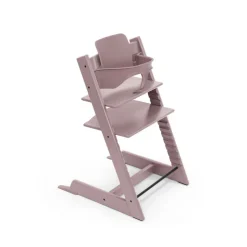 Pack chaise haute tripp trapp avec son baby set et sa tablette mauve