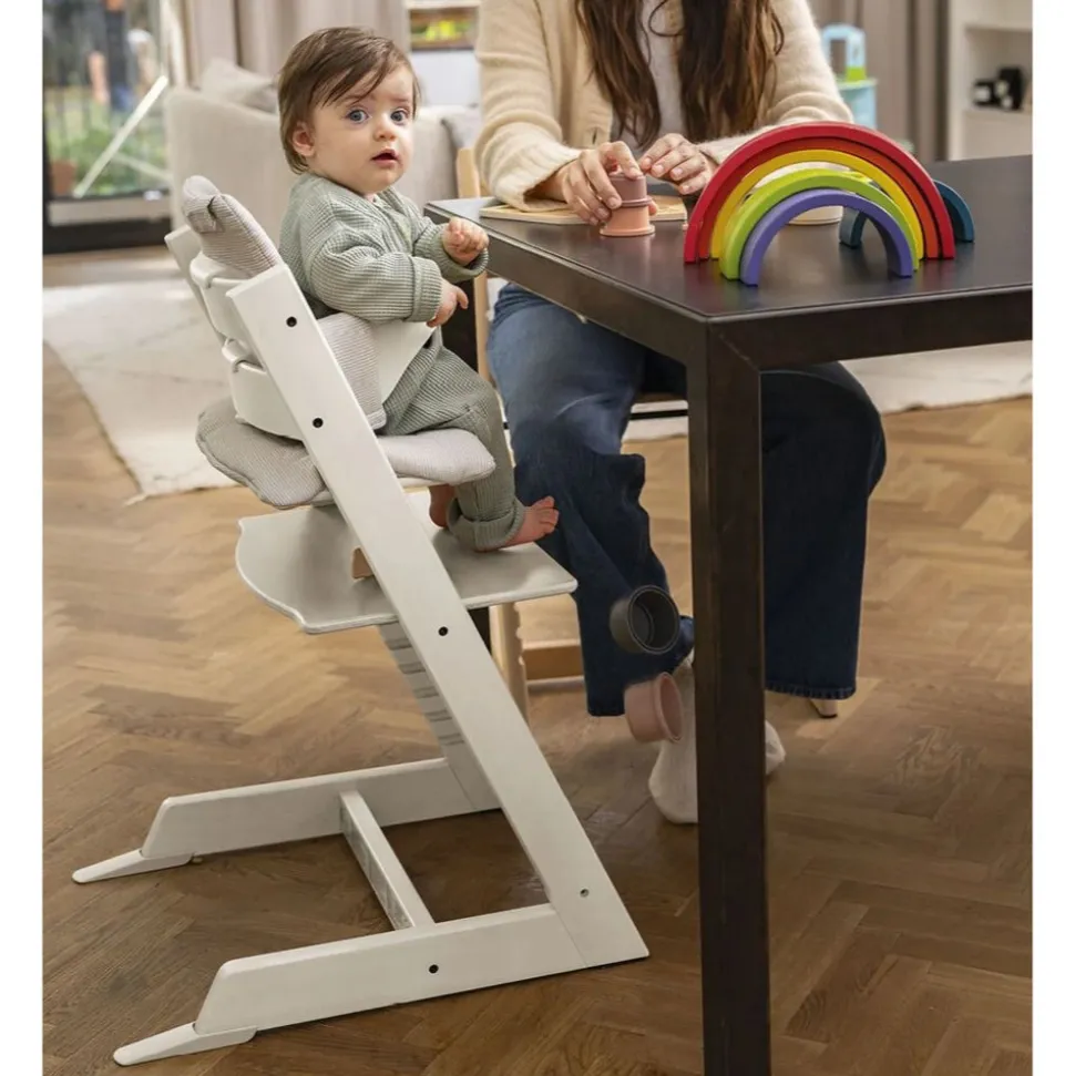 Pack chaise haute tripp trapp avec son baby set et son coussin naturel