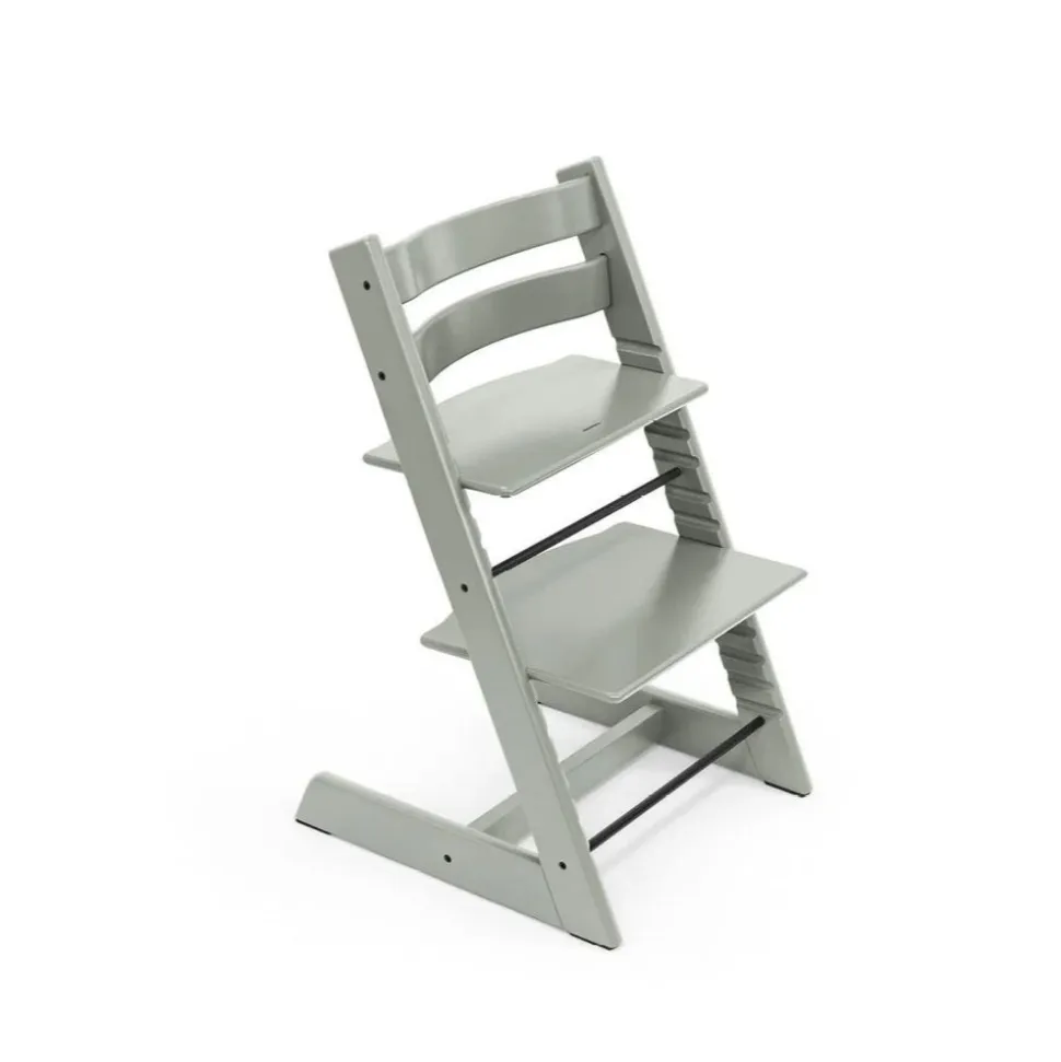 Pack chaise haute tripp trapp hetre vert glacier + newborn gris