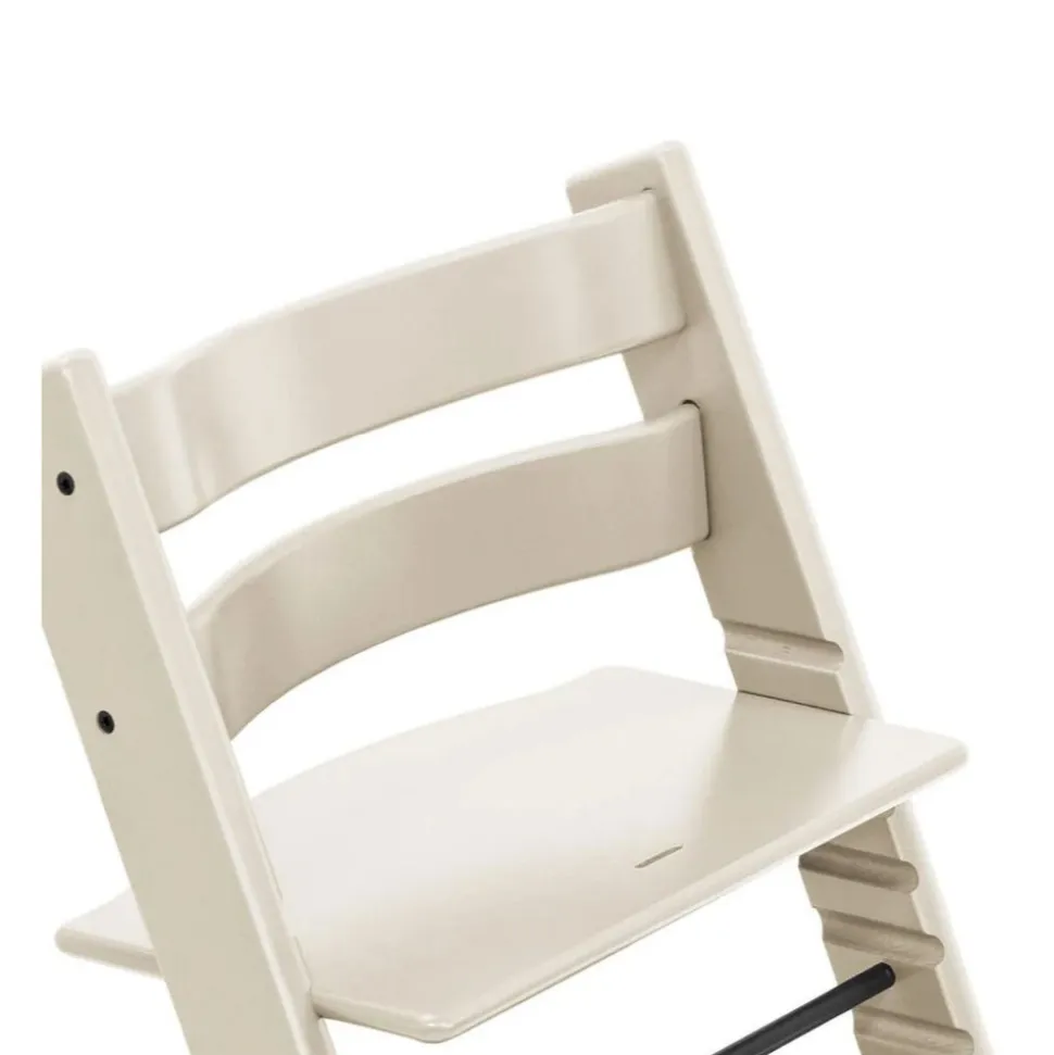 Pack chaise haute tripp trapp hêtre vanilla white + newborn set gris