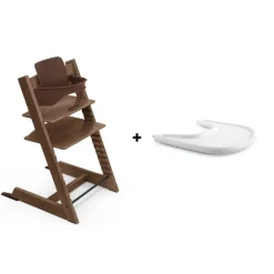 Pack chaise haute tripp trapp avec son baby set et sa tablette - warm brown