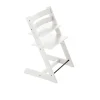 Pack chaise haute tripp trapp hêtre blanc + newborn set gris