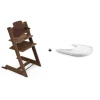 Pack chaise haute tripp trapp + baby set + tablette chêne brun chaud