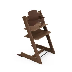 Pack chaise haute tripp trapp + baby set + tablette chêne brun chaud