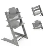 Pack chaise haute tripp trapp et son baby set gris tempête