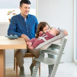 Pack chaise haute tripp trapp avec son newborn set et son baby set glacier green