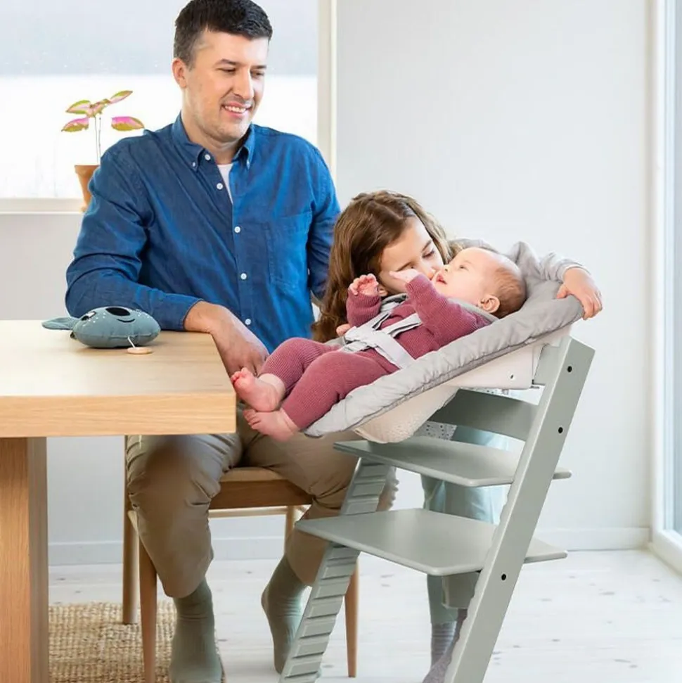 Pack chaise haute tripp trapp avec son newborn set et son baby set glacier green