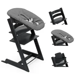 Pack chaise haute tripp trapp avec son newborn set et son baby set black