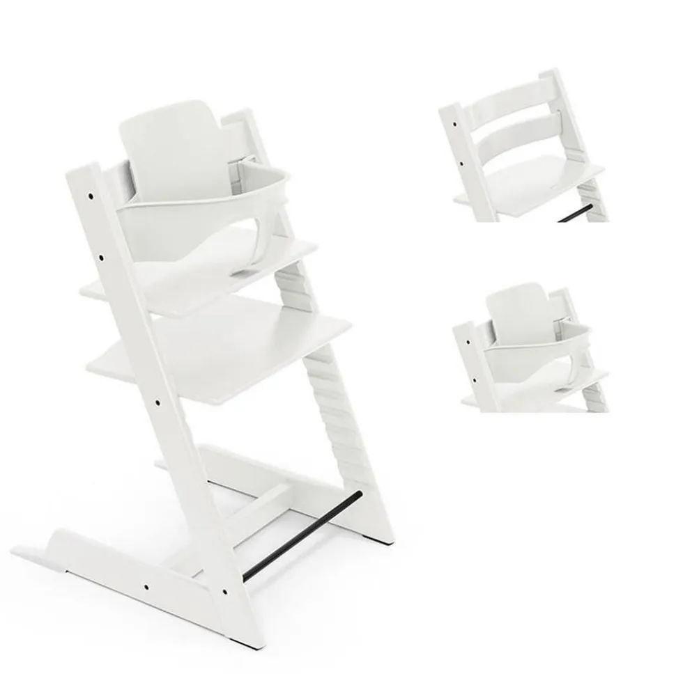 Pack chaise haute tripp trapp et son baby set blanc