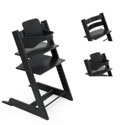 Pack chaise haute tripp trapp et son baby set noir