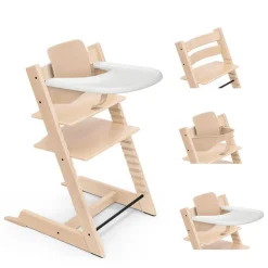 Pack chaise haute tripp trapp avec son baby set et sa tablette naturel