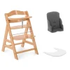 Pack chaise haute évolutive alpha naturelle avec tablette alpha click tray white+alpha cosy select jersey charcoal