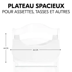 Pack chaise haute évolutive alpha naturelle avec tablette alpha click tray white+alpha cosy select jersey charcoal