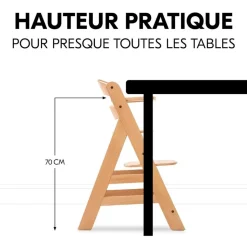 Pack chaise haute évolutive alpha naturelle avec tablette alpha click tray white+alpha cosy select jersey charcoal
