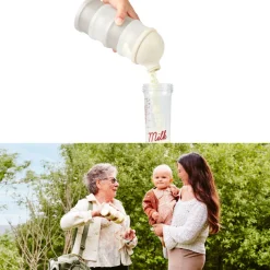 Pack chauffe biberon nomade moov and feed beige + boîte doseuse babydose