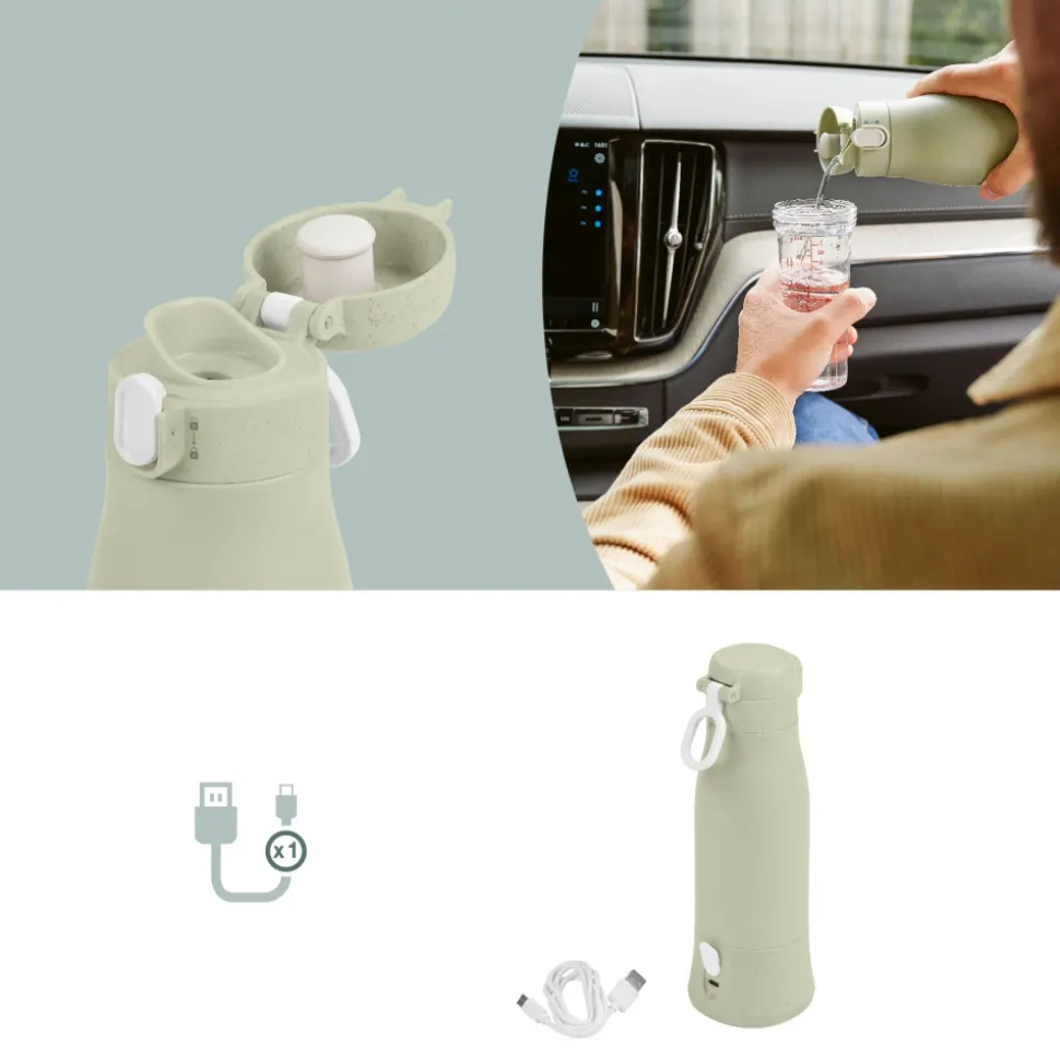 Pack chauffe biberon nomade moov and feed vert sauge + boîte doseuse babydose