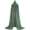 Pack ciel de lit vintage 245 cm ash green + flèche de lit messing gold
