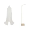 Pack ciel de lit vintage 245 cm ivoire + flèche de lit messing gold