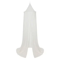 Pack ciel de lit vintage 245 cm ivoire + flèche de lit blanche