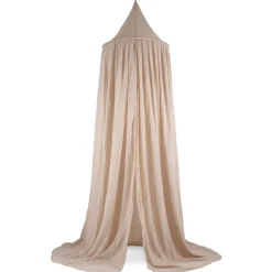 Pack ciel de lit vintage 245 cm nougat + flèche de lit blanche