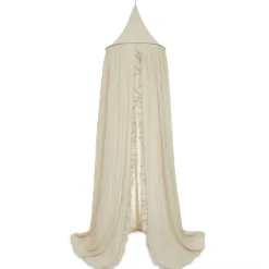 Pack ciel de lit vintage 245 cm ruffle nougat + flèche de lit messing gold