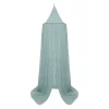 Pack ciel de lit vintage 245 cm sea green + flèche de lit messing gold