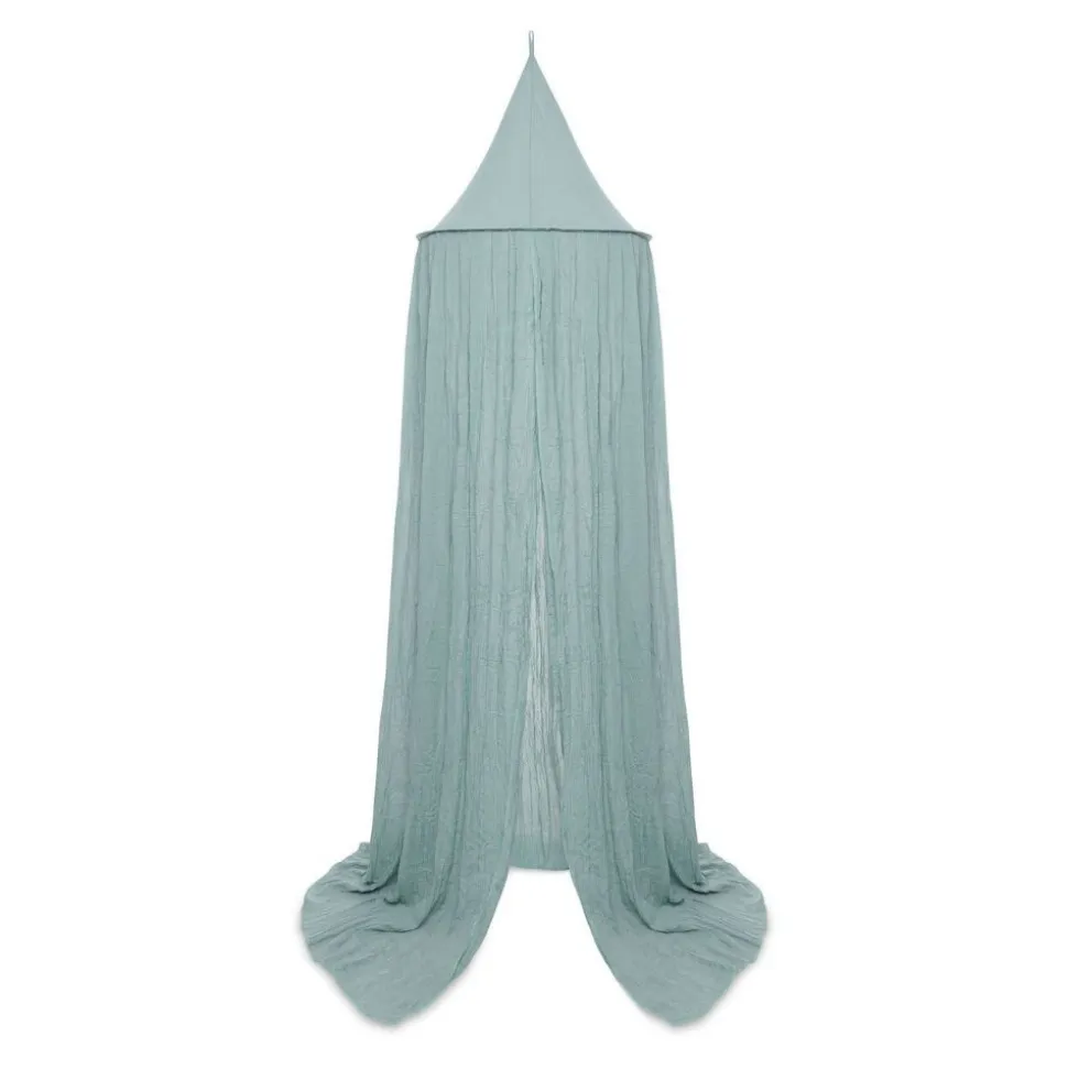 Pack ciel de lit vintage 245 cm sea green + flèche de lit messing gold