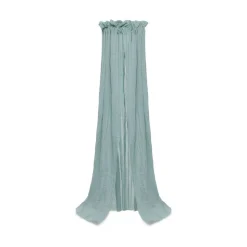 Pack ciel de lit vintage 155 cm sea green + flèche de lit blanche