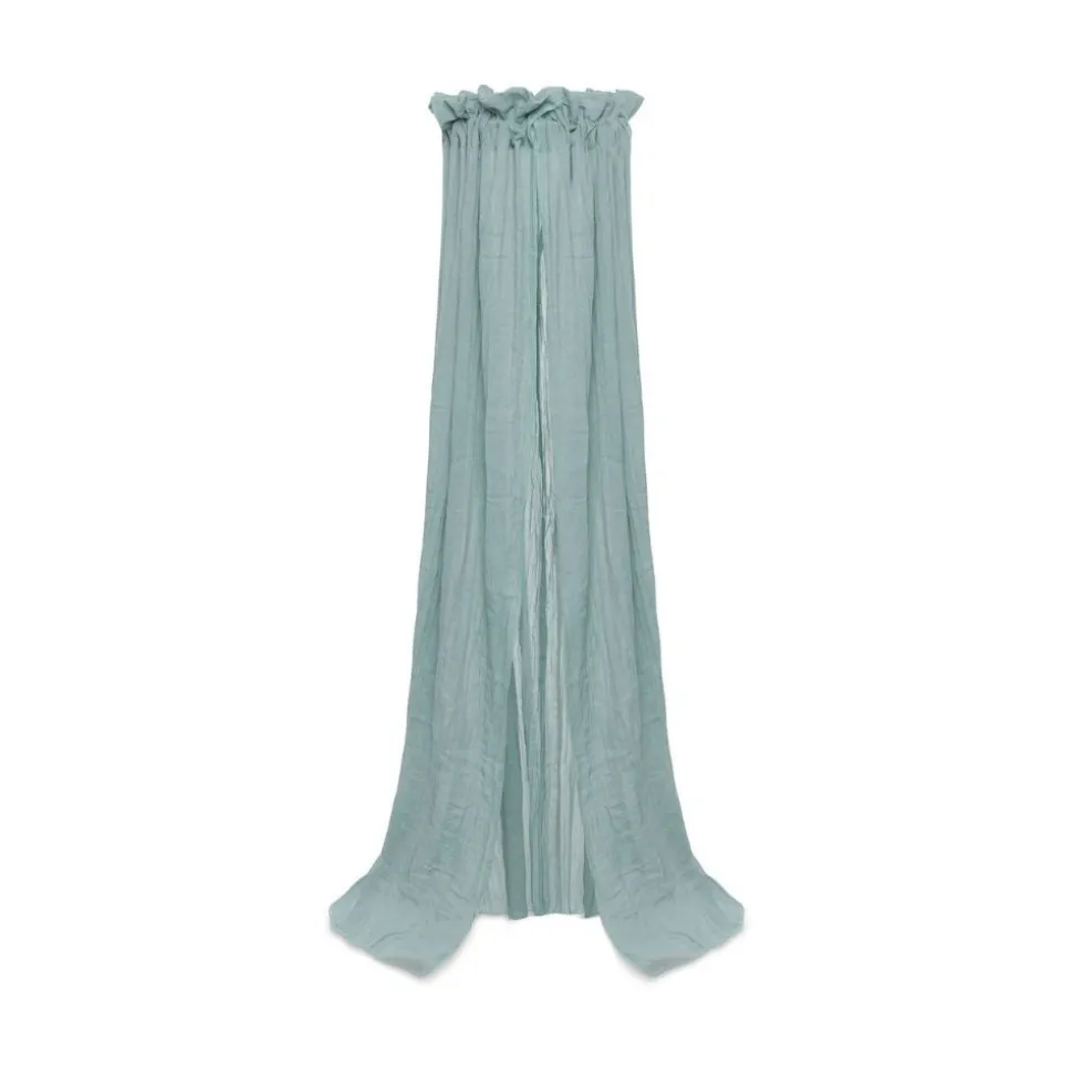 Pack ciel de lit vintage 155 cm sea green + flèche de lit blanche