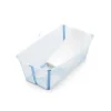Pack complet baignoire flexi bath ocean blue + support + transat nouveau-né