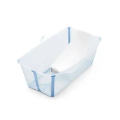 Pack complet baignoire flexi bath ocean blue + support + transat nouveau-né