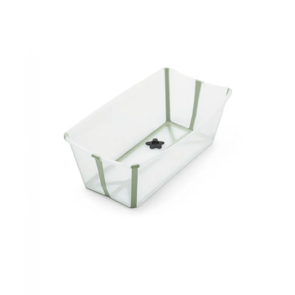 Pack complet baignoire flexi bath vert + support + transat nouveau-né