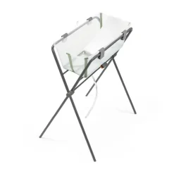 Pack complet baignoire flexi bath vert + support + transat nouveau-né