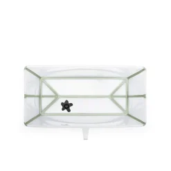 Pack complet baignoire flexi bath vert + support + transat nouveau-né