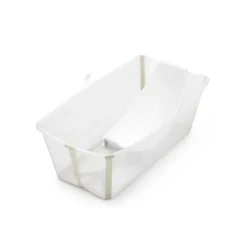 Pack complet baignoire flexi bath sandy beige + support + transat nouveau-né
