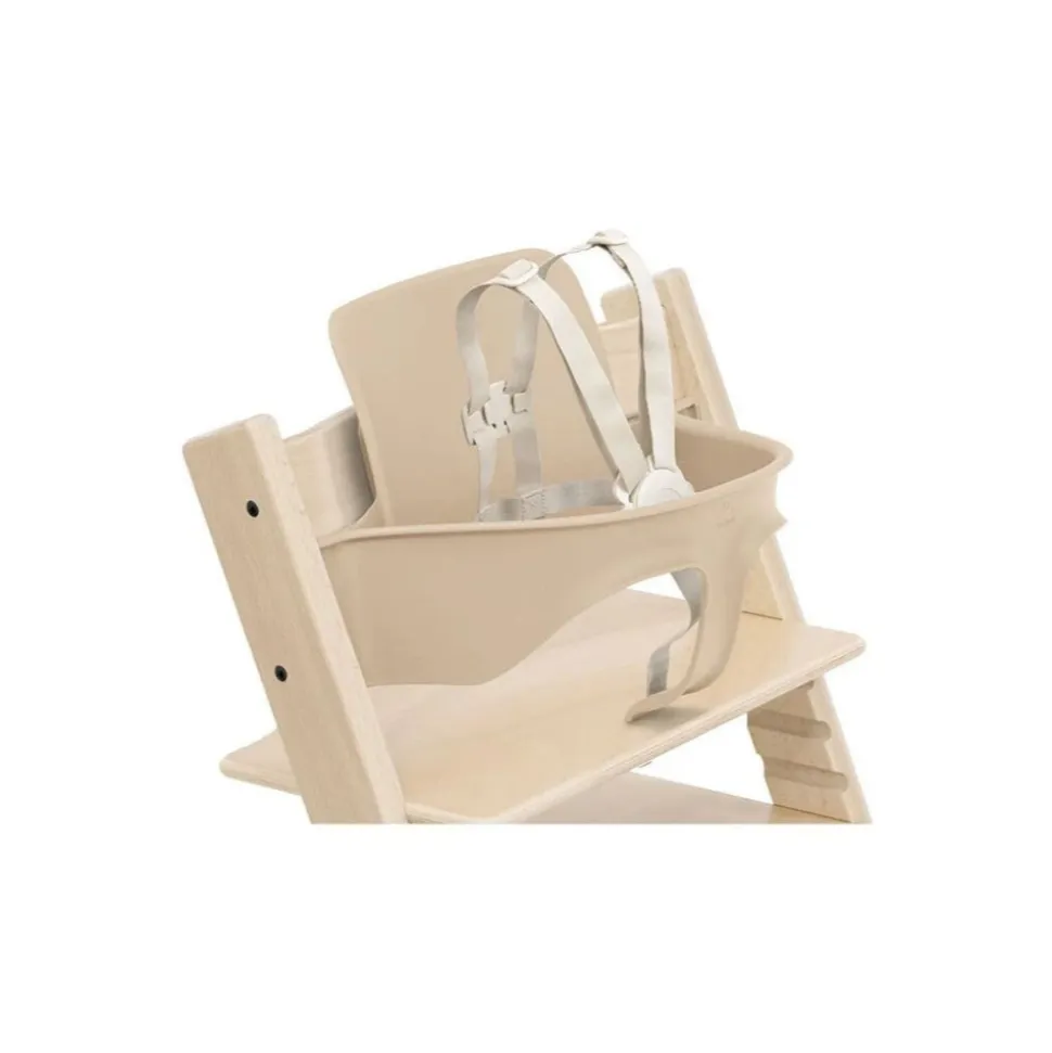 Pack complet chaise haute tripp trapp naturel + newborn set + tablette (harnais et baby set offert)