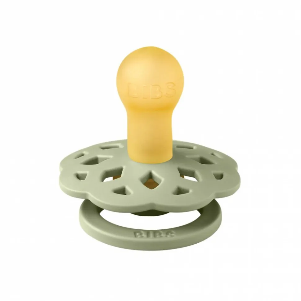 Pack de 2 sucettes bohème caoutchouc 0-6 mois ivory et sage