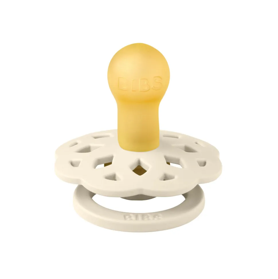 Pack de 2 sucettes bohème caoutchouc 0-6 mois ivory et sage