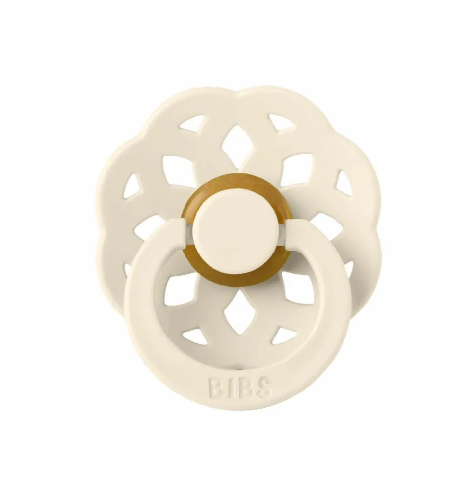 Pack de 2 sucettes bohème caoutchouc 0-6 mois ivory et blossom
