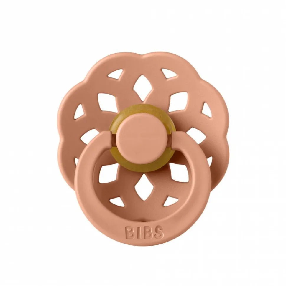 Pack de 2 sucettes bohème caoutchouc 0-6 mois vanilla et peach