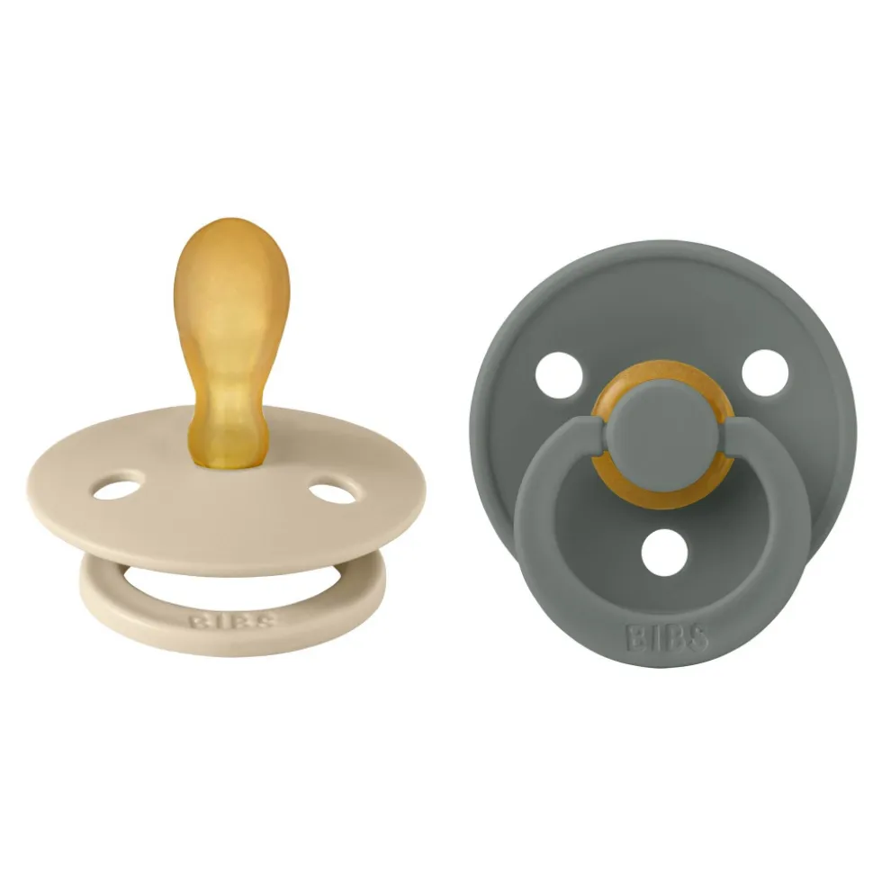 Pack de 2 sucettes colour caoutchouc symétrique 0-6 mois vanilla et pine