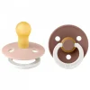 Pack de 2 sucettes colour caoutchouc phosphorescente 0-6 mois blush et woodchuck