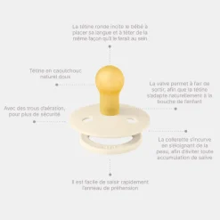 Pack de 2 sucettes colour caoutchouc phosphorescente 0-6 mois blush et woodchuck