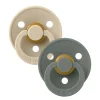 Pack de 2 sucettes colour caoutchouc anatomique 6 mois+ vanilla et pine