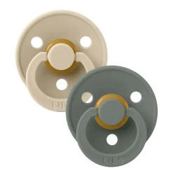 Pack de 2 sucettes colour caoutchouc anatomique 6 mois+ vanilla et pine