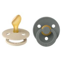 Pack de 2 sucettes colour caoutchouc anatomique 6 mois+ vanilla et pine