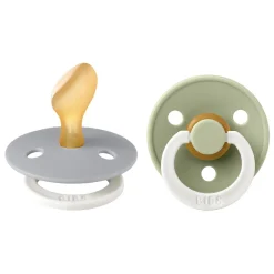 Pack de 2 sucettes colour caoutchouc anatomique phosphorescente 6 mois+ sage et cloud